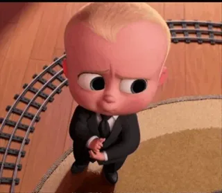 ☹ Boss Baby The Boss Baby em bé, bộ đồ, ông chủ, nhân vật, hoạt hình, phim whatsapp sticker