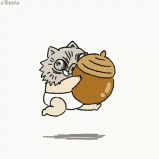 🌰 @Hawks cartoon, acorn, anime, baby, cute, illustration telegram sticker