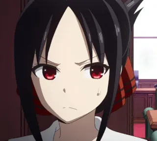 ❤️ Kaguya Shinomiya Kaguya-sama: Love Is War Anime, Kaguya Shinomiya, Kaguya-sama: Love is War, Sério, Olhos vermelhos, Garota anime, Personagem telegram sticker