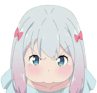 😤 动漫, 生气, 可爱, 女孩, 沮丧, 卡通 telegram sticker