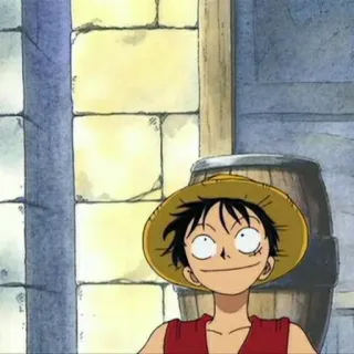 👒 Monkey D. Luffy One Piece Anime, Pirata, Sombrero de paja, Divertido, Manga, Dibujos animados telegram sticker