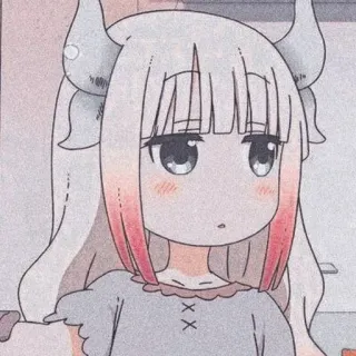 🍁 Kanna Kamui Miss Kobayashi's Dragon Maid anime, Kanna, Kanna Kamui, drago, carino, kawaii, ragazza anime telegram sticker