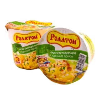 🍗 РОЛЛТОН comida, puré de patatas, comida instantánea, Rollton, comida preparada telegram sticker
