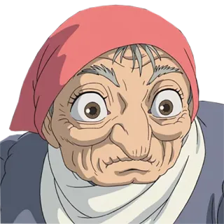 😳 Madame Suliman Howl's Moving Castle Anime, Hexe, alte Frau, Chihiros Reise, Ghibli whatsapp sticker