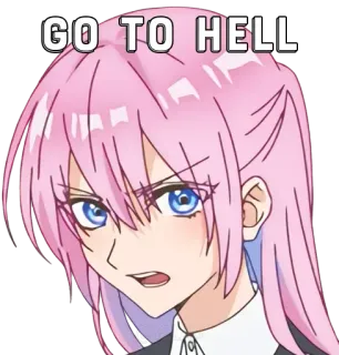 🃏 GO TO HELL อนิเมะ, มังงะ, ไปลงนรก, สติกเกอร์ telegram sticker