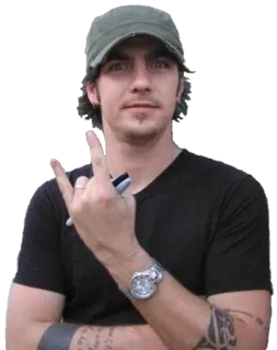 🤘 man, hat, casual, portrait, person, tattoo telegram sticker