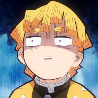 ⚡️ Zenitsu Agatsuma Demon Slayer Anime, Demon Slayer, Zenitsu, Personagem, Mangá, Engraçado, Preocupado telegram sticker