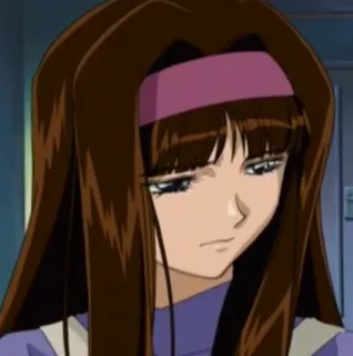 😞 Anime, Cartoon, Porträt, Frau, Mädchen telegram sticker