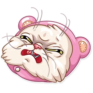 😖 animal, oso, dibujo animado, expresión, pegatina telegram sticker