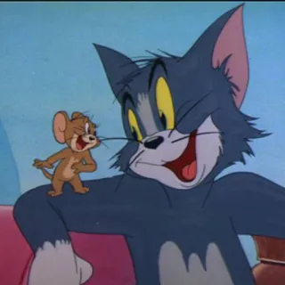 😈 Tom and Jerry cartoon, cat, mouse, friendship, classic, animation telegram sticker