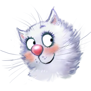 ☺️ gatto, bianco, soffice, carino, animale telegram sticker