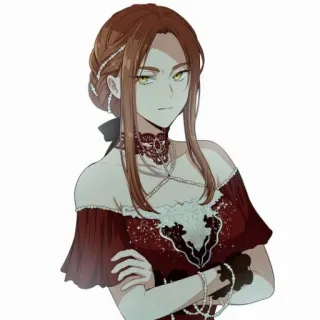 ☠ Anime, Mujer, Vestido, Retrato, Manga, Personaje telegram sticker