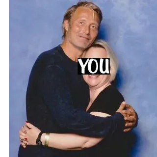 ❤️ YOU 俳優, 有名人, ファン, ハグ, madsmikkelsen telegram sticker