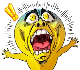 😱 sốc, la hét, kinh dị, hoảng loạn, sợ hãi, la lối, biểu tượng cảm xúc, lo lắng telegram sticker