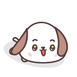🤩 dog, puppy, cartoon, animal, cute, happy, eyes telegram sticker