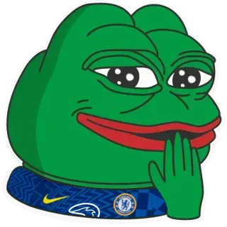 🤭 Pepe the Frog 페페 더 프로그, 개구리, 밈, 인터넷 밈, 첼시 FC, 축구 클럽 telegram sticker