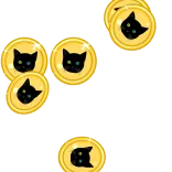 🪙 gato, moeda, ouro, sorte, jogo, gato preto, finanças telegram sticker