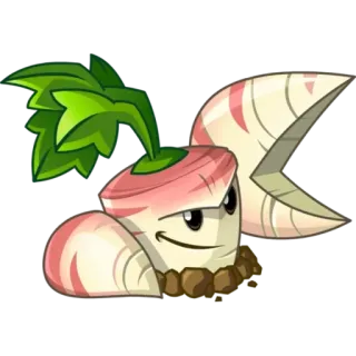 🤏 plants vs zombies, rapa, pianta, personaggio videogioco, cartone animato whatsapp sticker