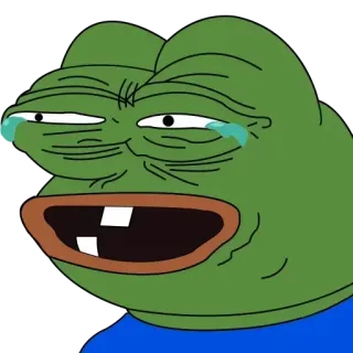 😂 Pepe the Frog Pepe the Frog, meme, internet culture, frog, crying telegram sticker