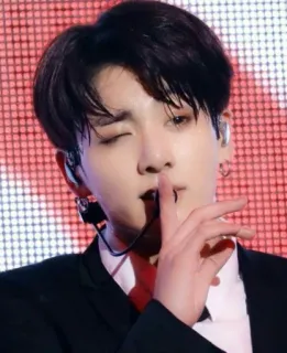 🤫 Jungkook Чонгук, BTS, K-pop, певец, знаменитость, подмигивание whatsapp sticker