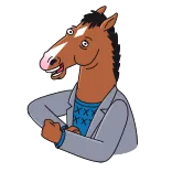 😉 BoJack Horseman caballo, antropomórfico, TV, dibujos animados, animación para adultos, triste whatsapp sticker