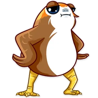 😪 Porg Star Wars porg, bird, cute, star wars, animal, cartoon telegram sticker