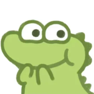 🙂 dinosaur, cartoon, green, cute, animal, kawaii telegram sticker