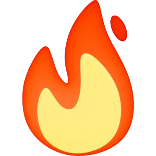 🔥 fuoco, fiamma, caldo, bruciare, icona, emoji, simbolo whatsapp sticker