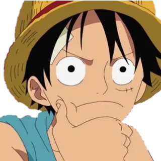 🤔 Luffy One Piece ルフィ, ワンピース, アニメ, 麦わら帽子 telegram sticker