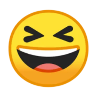 😆 emoji, smiley face, laughing, happy, joy, humor telegram sticker