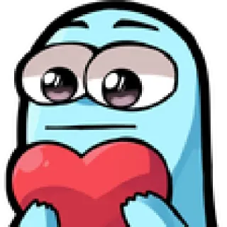 ❤️ cute, heart, blue, cartoon, wholesome telegram sticker