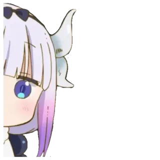 😁 Kanna Kamui Miss Kobayashi's Dragon Maid anime, Kanna, dragon, cute, cartoon telegram sticker