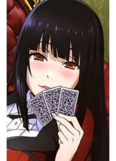 🃏 Yumeko Jabami Kakegurui Anime, Judi, Kartu, Fanart telegram sticker