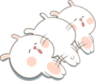 😴 Hase, Cartoon, Süß, Tier, Häschen, Kawaii telegram sticker