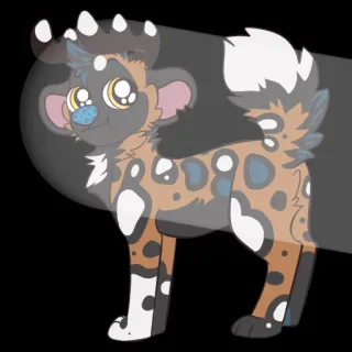 💡 chien, animal, dessin animé, mignon, tacheté whatsapp sticker