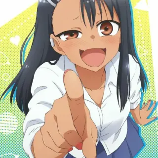 😏 Nagatoro Don't Toy with Me, Miss Nagatoro Anime, Nagatoro, Senpai, Carina, Waifu, Meme telegram sticker