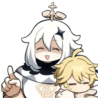 😄 Paimon Genshin Impact Paimon, Genshin Impact, anime, video game, cute, character telegram sticker