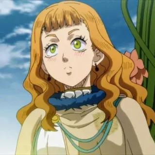 👑 Mimosa Vermillion Black Clover Anime, Manga, Black Clover, Mimosa Vermillion, Personaje, Sonriendo telegram sticker