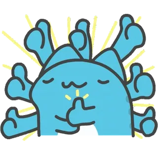 👍 cartoon, monster, middle finger, offensive telegram sticker