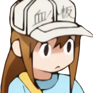 😶 Platelet Cells at Work! 血小板 Cells at Work!, Anime, Plaqueta, Kawaii, Fofo, Desenho animado telegram sticker