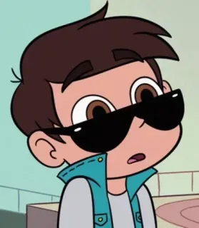 😳 Marco Diaz Star vs. the Forces of Evil cartoon, character, glasses, marco diaz telegram sticker