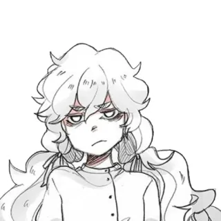 😒 Chica anime, Triste, Retrato, Linda, Chica telegram sticker