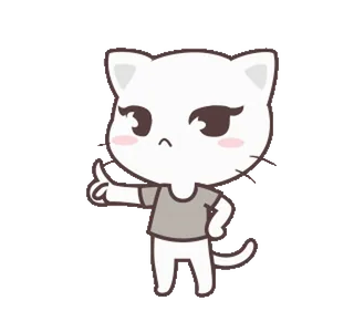 ❌ gato, dibujos animados, animal, pegatina, pulgar arriba, mono whatsapp sticker