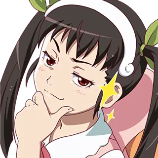 😏 anime, cewek, angkuh, kartun, karakter, animasi telegram sticker