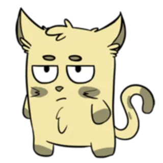 😐 cat, cartoon, animal, character telegram sticker