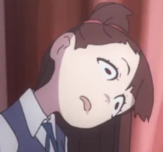 😵 Atsuko Kagari Little Witch Academia Аниме, Мультфильм, Персонаж, Смешной, Little Witch Academia, Ацуко Кагари telegram sticker