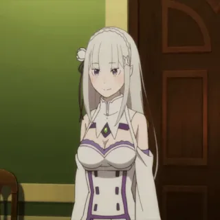 🤍 Emilia Re:Zero Anime, Re:Zero, Emilia, Waifu, Carina, Ragazza telegram sticker