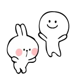 ☺️ кролик, персонаж, милый, наклейка telegram sticker