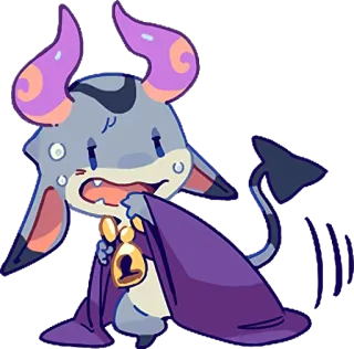 TINY DEVIL "HORN" STICKERS :: @line_stickers telegram stickers
