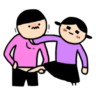 👫 uderzenie, kreskówka, złość, przemoc, policzkowanie telegram sticker